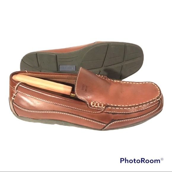 Tommy Hilfiger Cognac Brown Mens Loafers Sz 9 - Picture 7 of 7